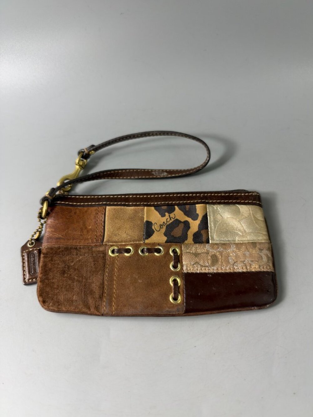 Authentic Vintage Coach Patchwork Wristlet